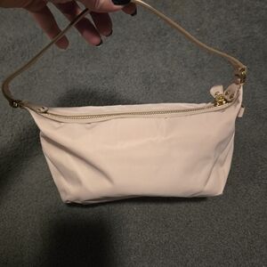 🎀Salvatore Ferragamo Light Pink Wristlet with Gold Details